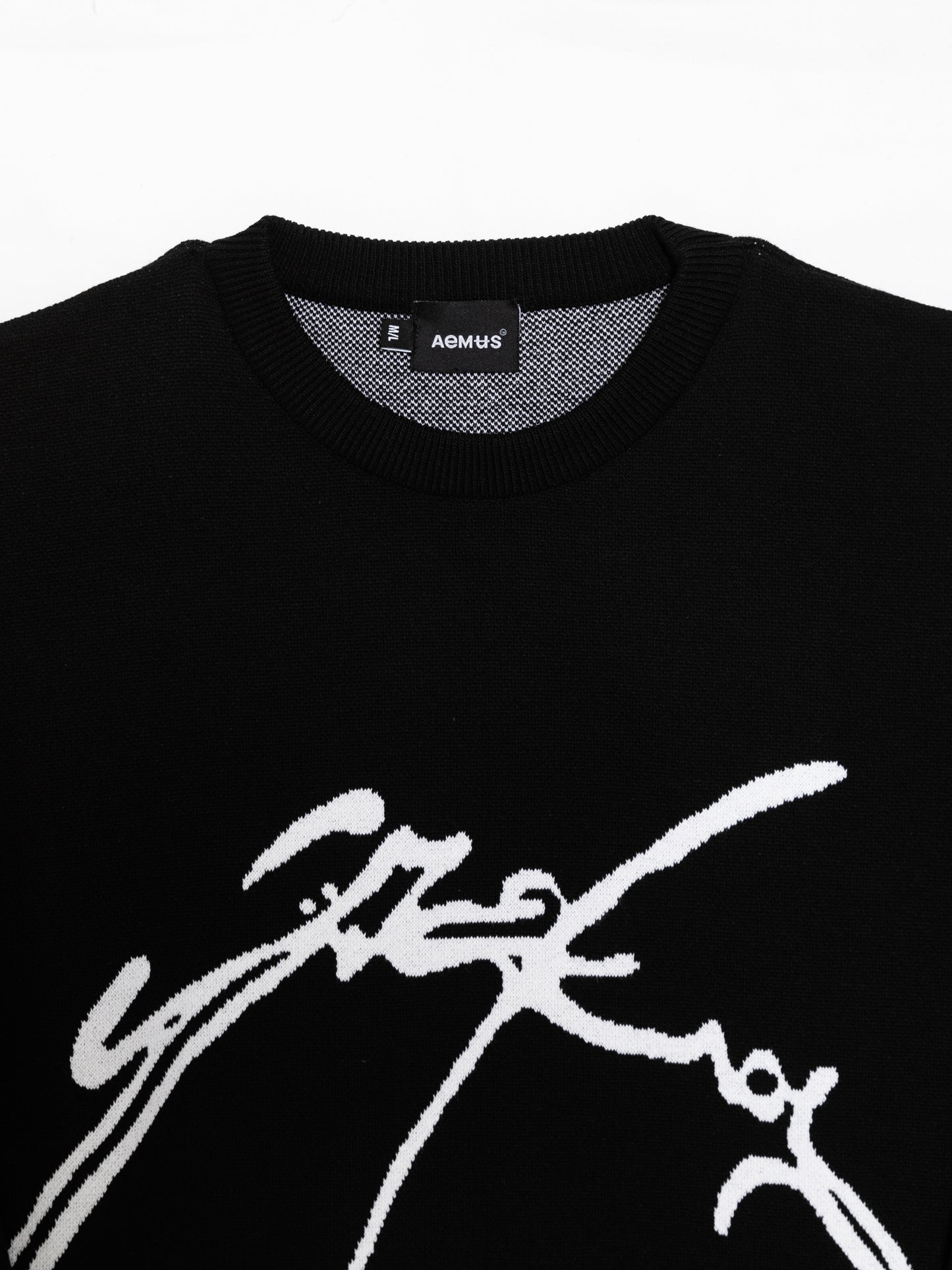 Aemus Letter Knitted Jaquard Sweater