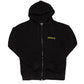 AEMUS BLACK HOODED ZIP UP SWEATSHIRT