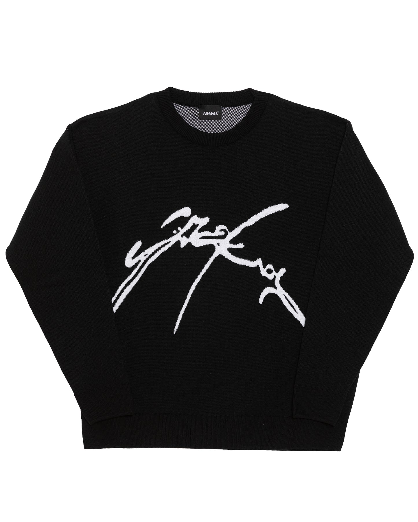 Aemus Letter Knitted Jaquard Sweater