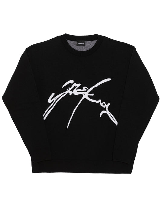 Aemus Letter Knitted Jaquard Sweater