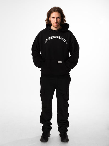 Aemus Black Hooded Sweatshirt