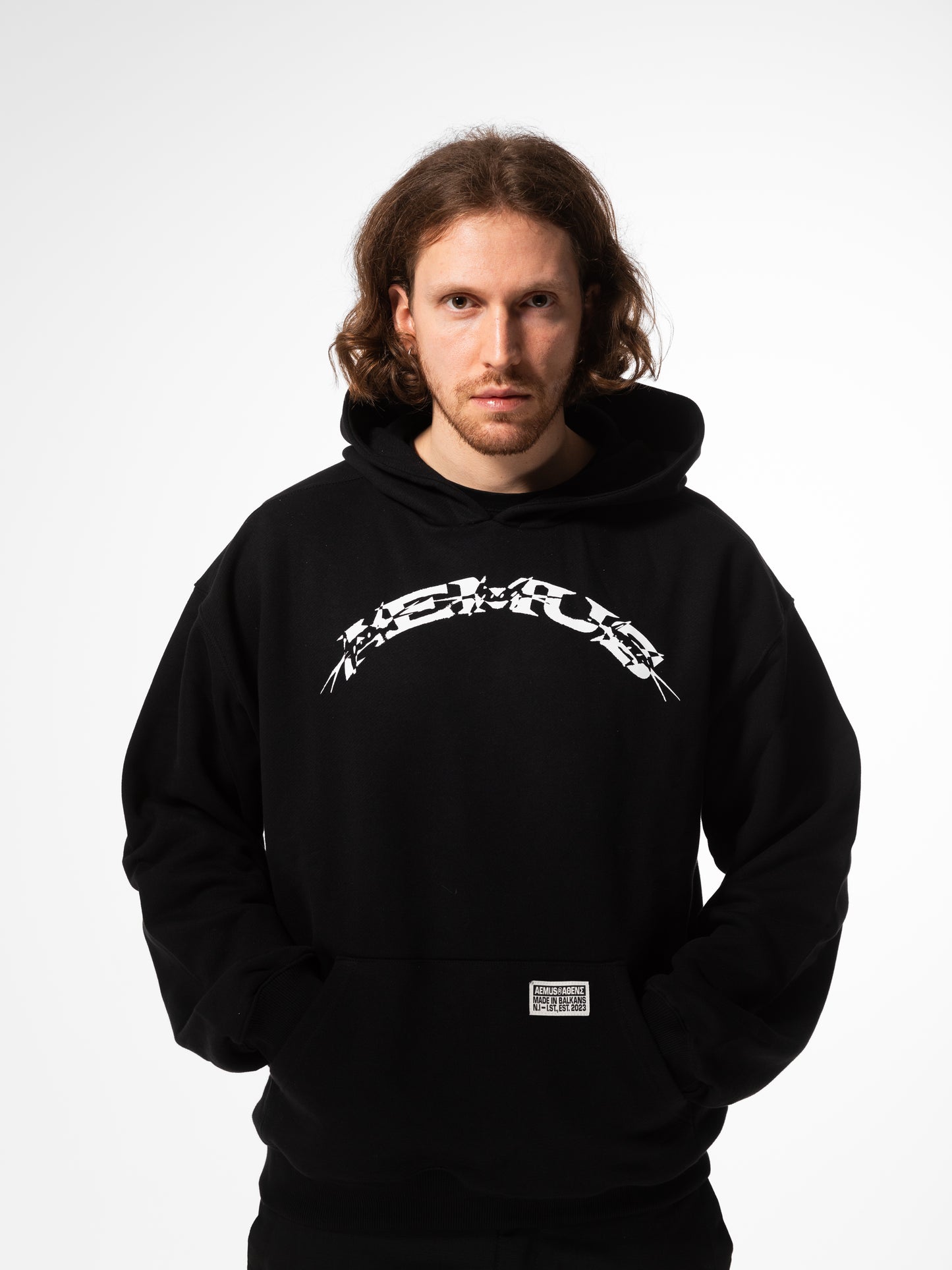 Aemus Black Hooded Sweatshirt