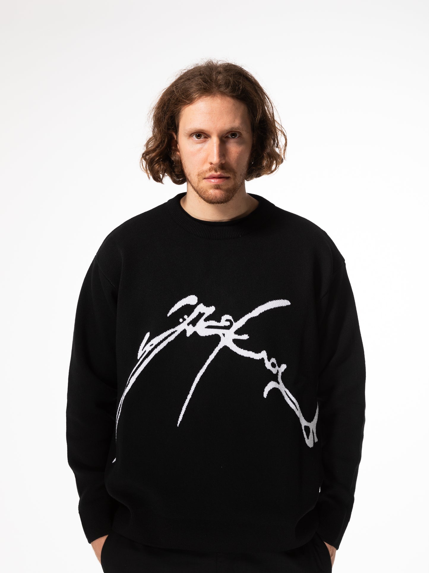 Aemus Letter Knitted Jaquard Sweater