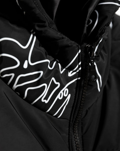 AEMUS BLACK HOODED PUFFER JACKET