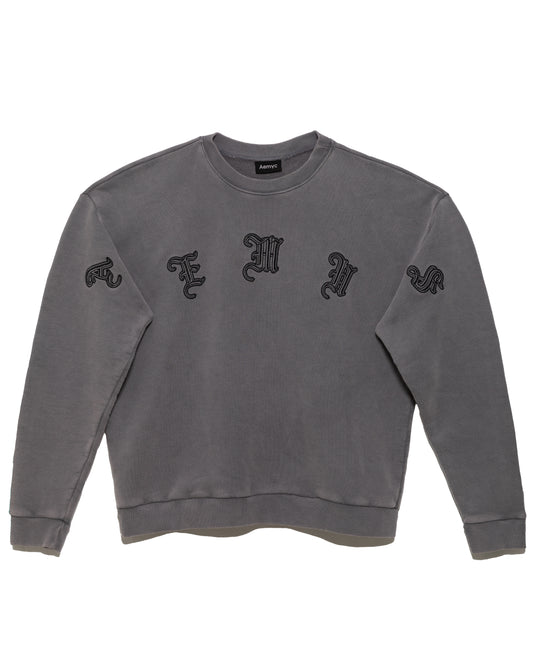 Aemus Stone Gray Crewneck Sweatshirt
